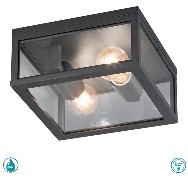 Φωτιστικό Οροφής Εξωτερικού Χώρου Trio Lighting Garonne 601860242 Ανθρακί