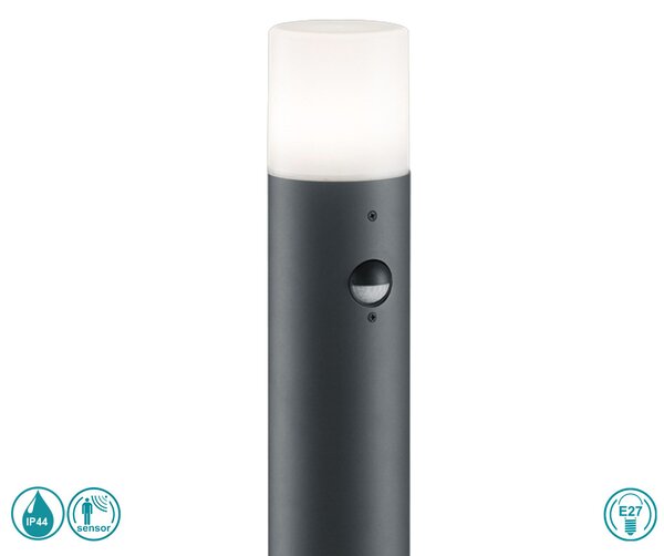 Κολωνάκι Εξωτερικού Χώρου Με Αισθητήρα Trio Lighting Hoosic 422260142 Ανθρακί