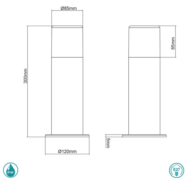 Κολωνάκι Εξωτερικού Χώρου Trio Lighting Hoosic 522260124 Σκουριά Χαλκού