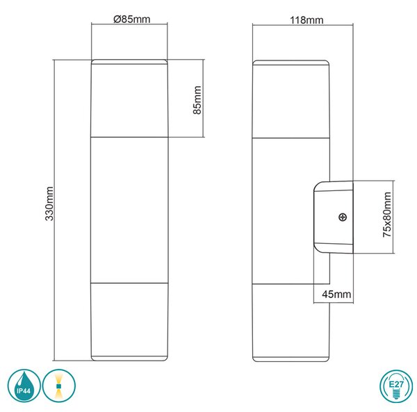 Απλίκα Εξωτερικού Χώρου Trio Lighting Hoosic 222260224 Σκουριά Χαλκού