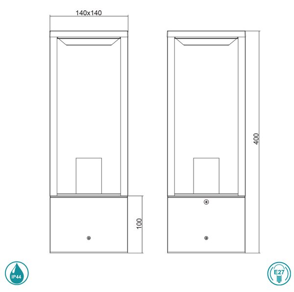 Κολωνάκι Εξωτερικού Χώρου Trio Lighting Garonne 501860142 Ανθρακί