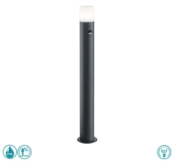 Κολωνάκι Εξωτερικού Χώρου Με Αισθητήρα Trio Lighting Hoosic 422260142 Ανθρακί