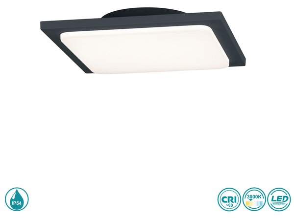 Φωτιστικό Οροφής Εξωτερικού Χώρου Trio Lighting Trave 620160142 Ανθρακί