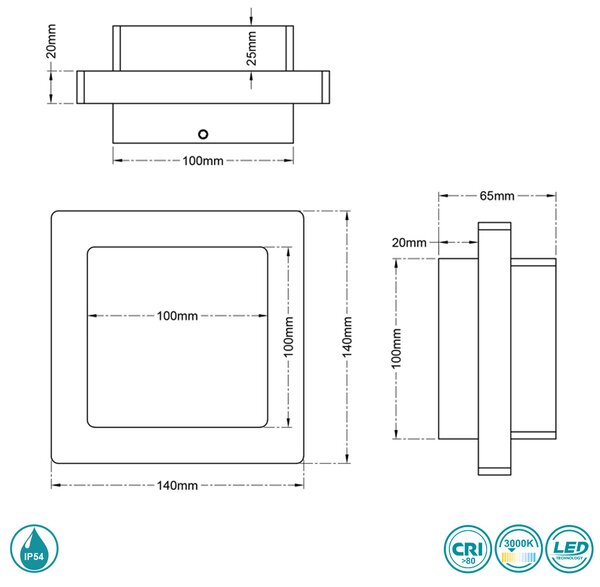 Απλίκα Εξωτερικού Χώρου Trio Lighting Hondo 228960142 Ανθρακί