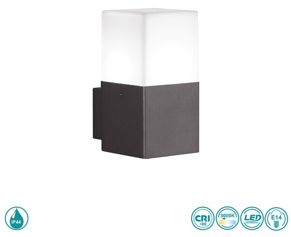 Απλίκα Εξωτερικού Χώρου Trio Lighting Hudson 220060142 Ανθρακί
