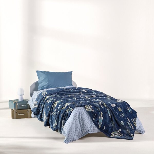 Κουβέρτα Fleece Μονή (160x220) Kentia Milky