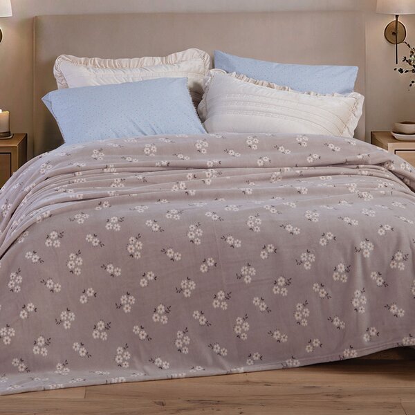 Κουβέρτα Fleece Μονή (160x220) Nef-Nef Homeware Judith Grey