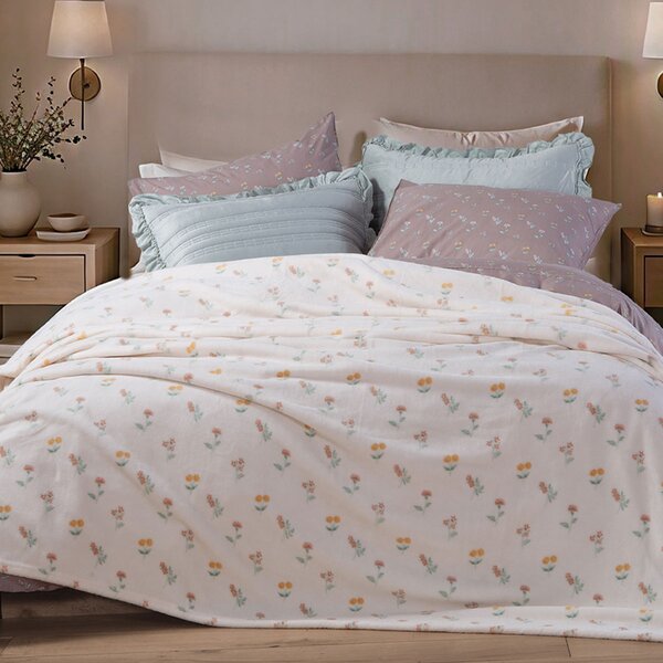 Κουβέρτα Fleece Μονή (160x220) Nef-Nef Homeware Violan Ecru