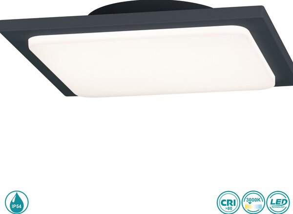 Φωτιστικό Οροφής Εξωτερικού Χώρου Trio Lighting Trave 620160142 Ανθρακί