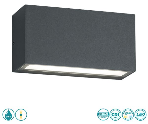 Απλίκα Εξωτερικού Χώρου Trio Lighting Trent 226960242 Ανθρακί