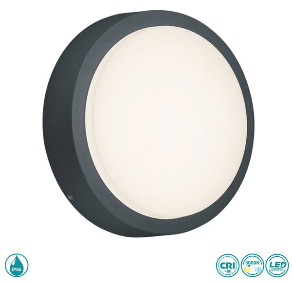 Απλίκα Εξωτερικού Χώρου Trio Lighting Breg 227260142 Ανθρακί