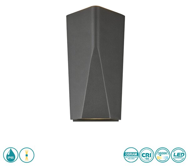 Απλίκα Εξωτερικού Χώρου Trio Lighting Tay 226560242 Ανθρακί