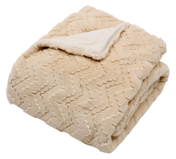 Κουβέρτα Γούνινη Ημίδιπλη (180x230) A-S Nalia Beige 223225A