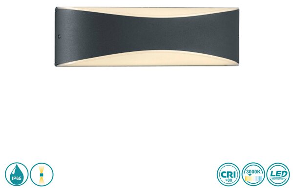 Απλίκα Εξωτερικού Χώρου Trio Lighting Konda 228560242 Ανθρακί