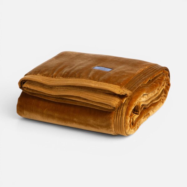 Κουβέρτα Βελουτέ Υπέρδιπλη (230x240) Nef-Nef Homeware Elements Velosso Camel