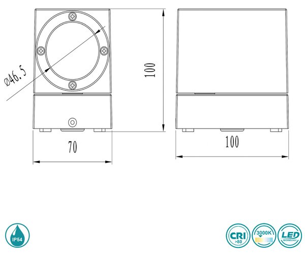 Απλίκα Εξωτερικού Χώρου Trio Lighting Tiber 229160142 Ανθρακί