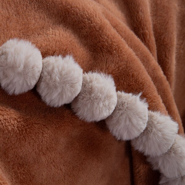 Κουβέρτα Καναπέ Fleece (130x180) Nef-Nef Homeware Pompozia Camel