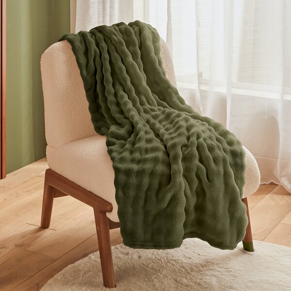 Κουβέρτα Γούνινη Ημίδιπλη (180x230) A-S Zephy Khaki 223384C