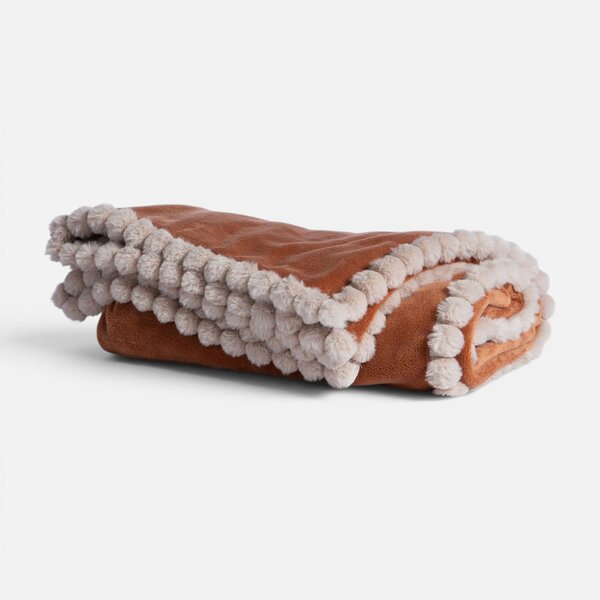 Κουβέρτα Καναπέ Fleece (130x180) Nef-Nef Homeware Pompozia Camel