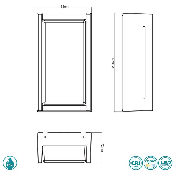 Απλίκα Εξωτερικού Χώρου Trio Lighting Indus 227360142 Ανθρακί