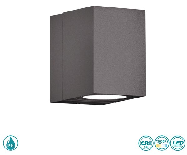 Απλίκα Εξωτερικού Χώρου Trio Lighting Tiber 229160142 Ανθρακί