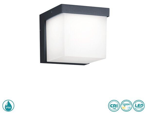 Απλίκα Εξωτερικού Χώρου Trio Lighting Yangtze 228260142 Ανθρακί