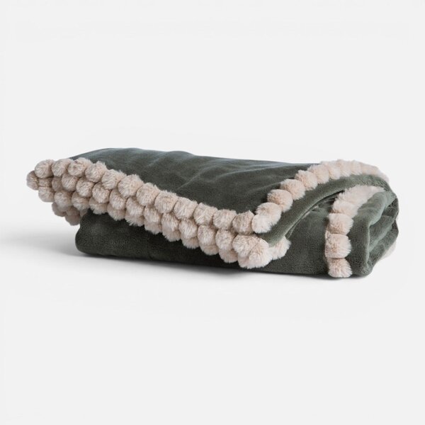 Κουβέρτα Καναπέ Fleece (130x180) Nef-Nef Homeware Pompozia Green