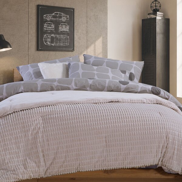 Κουβερτοπάπλωμα Μονό (160x220) Nef-Nef Homeware Elaisa Cream