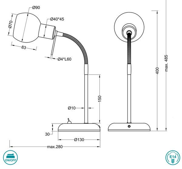 Πορτατίφ RL Lighting Antibes R50171007