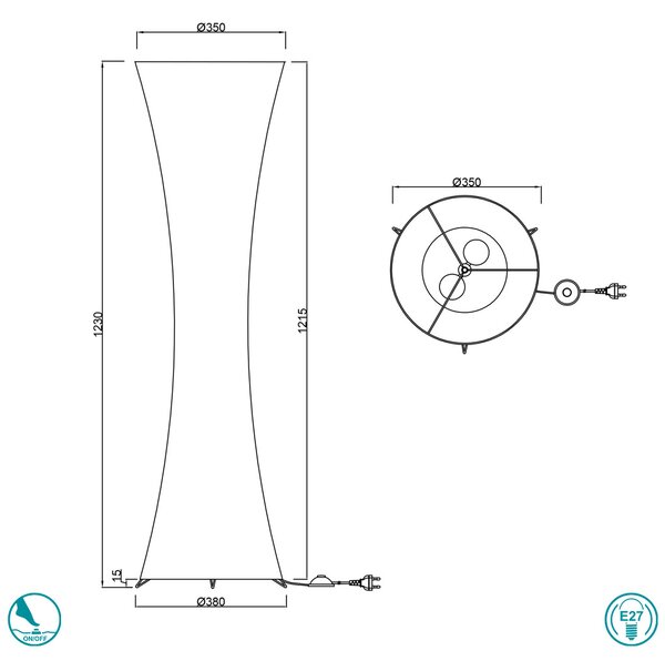 Φωτιστικό Δαπέδου RL Lighting Gravis R40172001 Λευκό