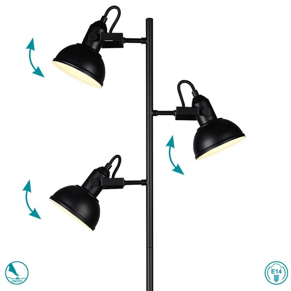 Φωτιστικό Δαπέδου RL Lighting Gina R41153032 Μαύρο Ματ