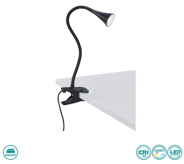 Φωτιστικό Clip-On RL Lighting Viper R22398102 Μαύρο
