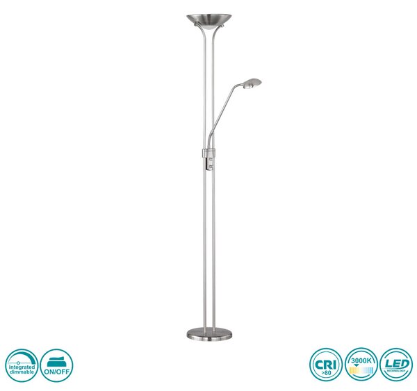 Φωτιστικό Δαπέδου RL Lighting Spock R42292107 Νίκελ Ματ