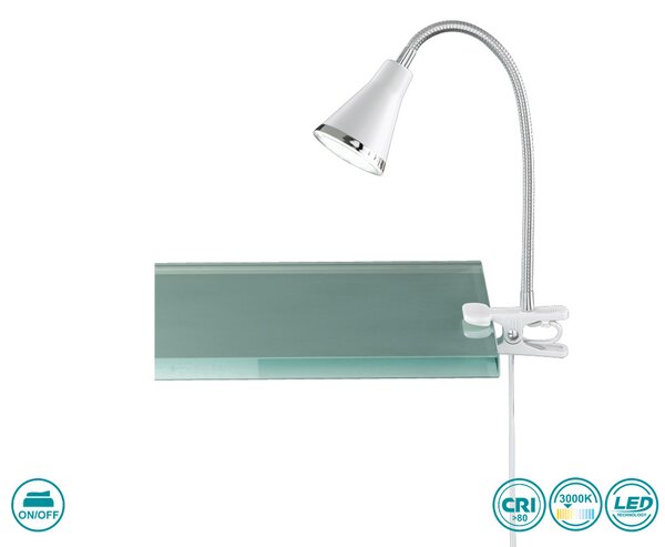 Φωτιστικό Clip-On RL Lighting Arras R22711101 Λευκό