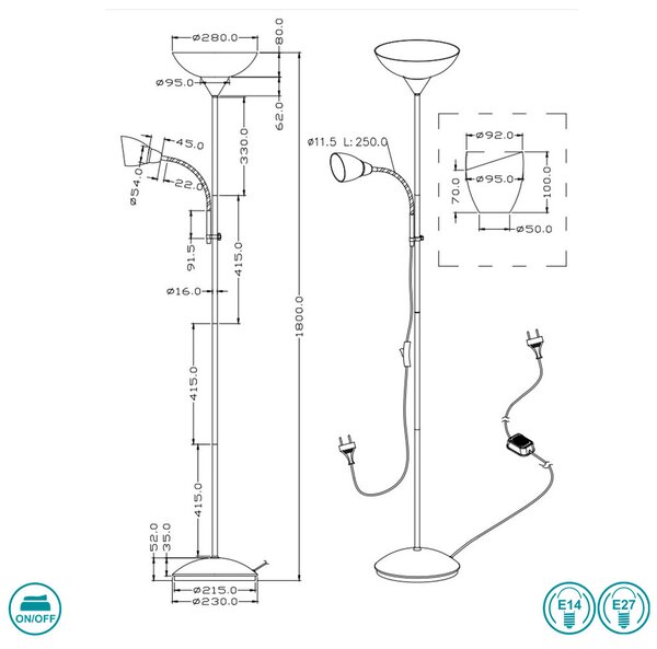 Φωτιστικό Δαπέδου RL Lighting Erzwo R4393-87