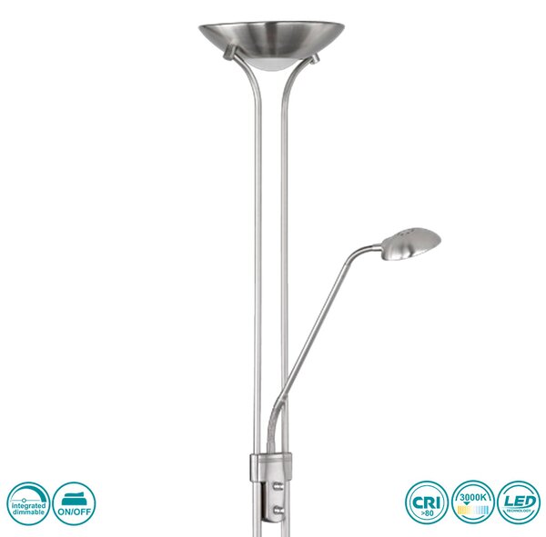 Φωτιστικό Δαπέδου RL Lighting Spock R42292107 Νίκελ Ματ