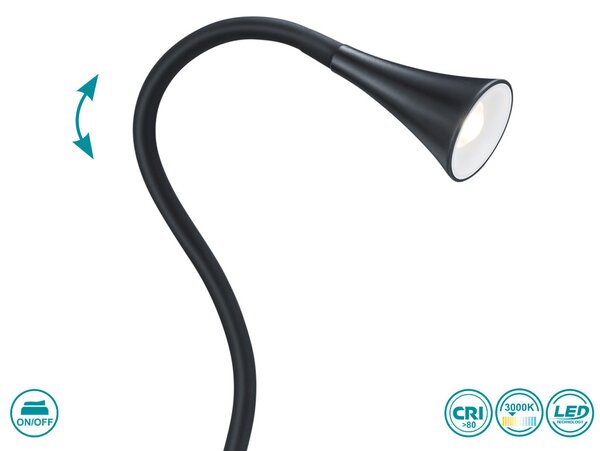 Φωτιστικό Clip-On RL Lighting Viper R22398102 Μαύρο