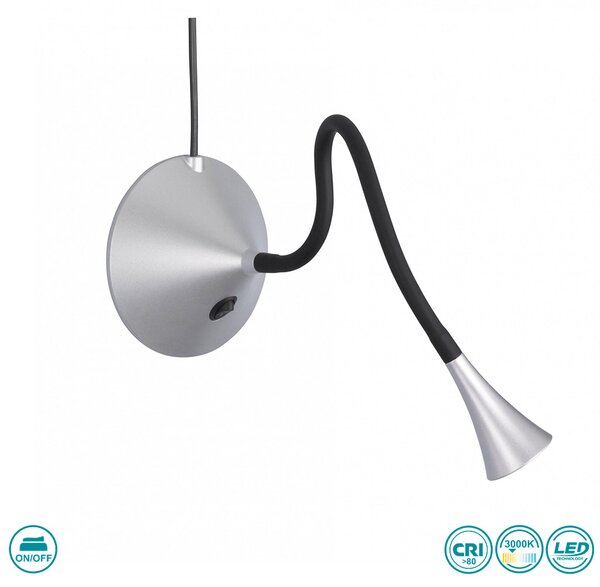 Πορτατίφ Γραφείου RL Lighting Viper R52391187 Ασημί