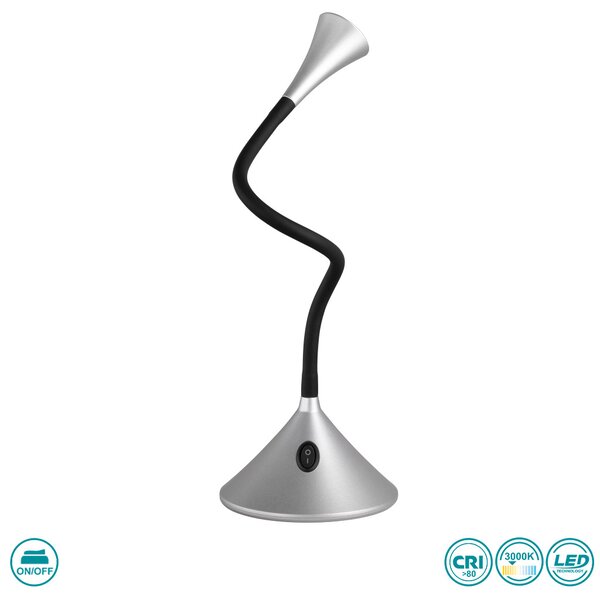 Πορτατίφ Γραφείου RL Lighting Viper R52391187 Ασημί