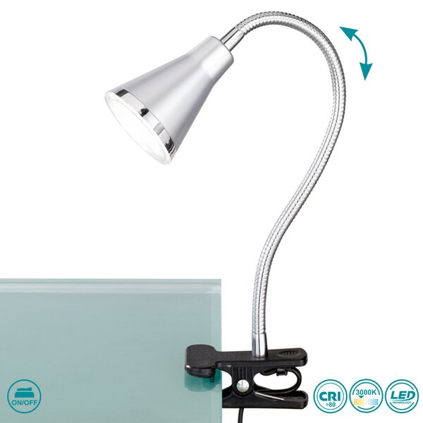 Φωτιστικό Clip-On RL Lighting Arras R22711187 Γκρι Τιτανίου