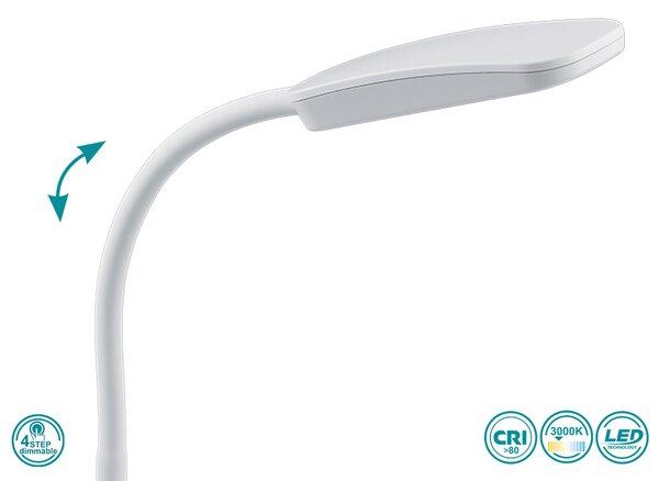 Πορτατίφ Γραφείου RL Lighting Boa R52431101 Λευκό