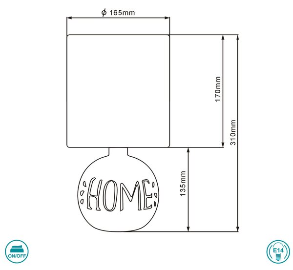 Λάμπα Επιτραπέζια RL Lighting Esna R50661025