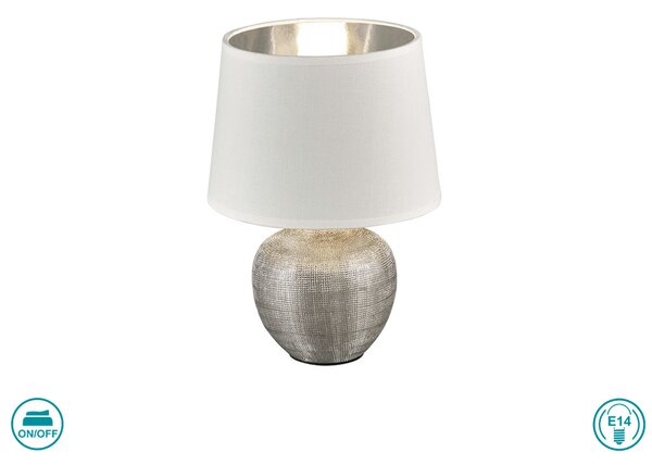 Λάμπα Επιτραπέζια RL Lighting Luxor R50621089 Ασημί