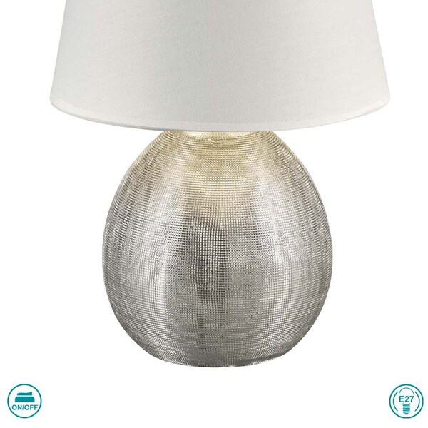 Λάμπα Επιτραπέζια RL Lighting Luxor R50631089 Ασημί