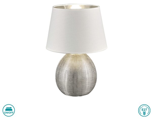 Λάμπα Επιτραπέζια RL Lighting Luxor R50631089 Ασημί