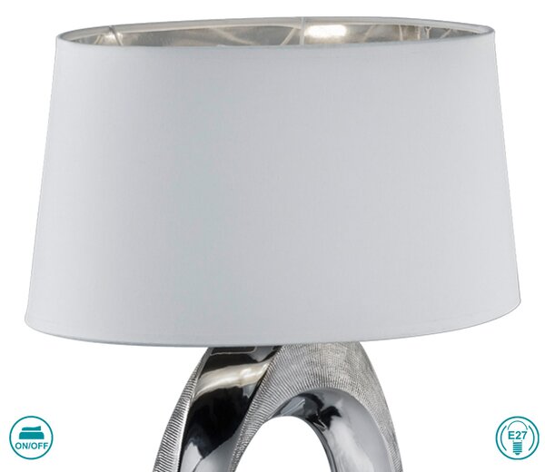 Λάμπα Επιτραπέζια RL Lighting Taba R50521089 Ασημί