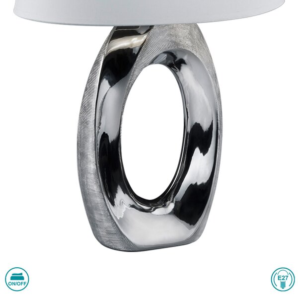 Λάμπα Επιτραπέζια RL Lighting Taba R50521089 Ασημί