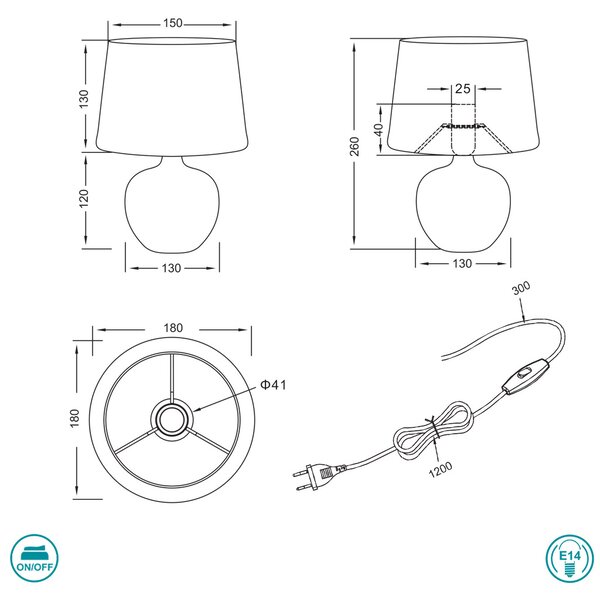 Πορτατίφ RL Lighting Luxor R50621079 Χρυσό