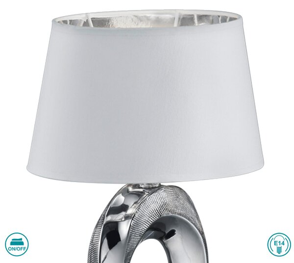 Λάμπα Επιτραπέζια RL Lighting Taba R50511089 Ασημί