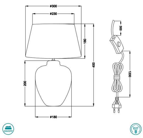 Λάμπα Επιτραπέζια RL Lighting Luanda R50791089